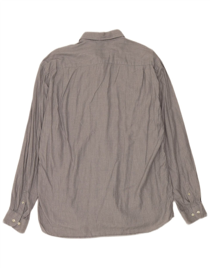 Мужская рубашка Massimo Dutti, размер 44 XL, серая, хлопок