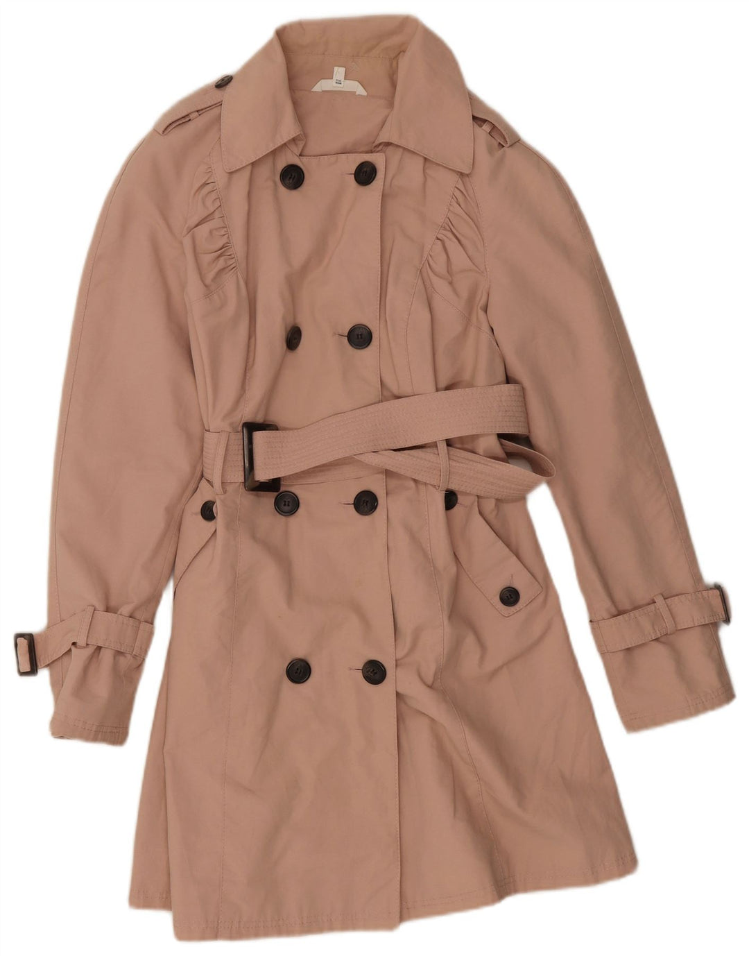 Женский тренч Marks & Spencer UK 10, маленький розовый хлопок