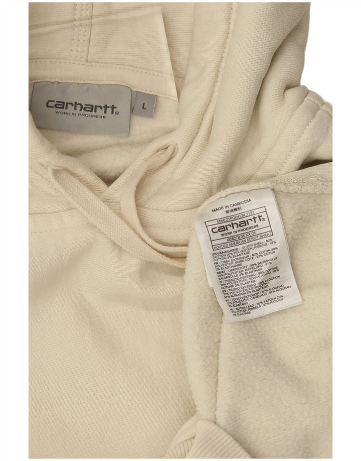 Мужской джемпер с капюшоном Carhartt, большой белый, хлопок