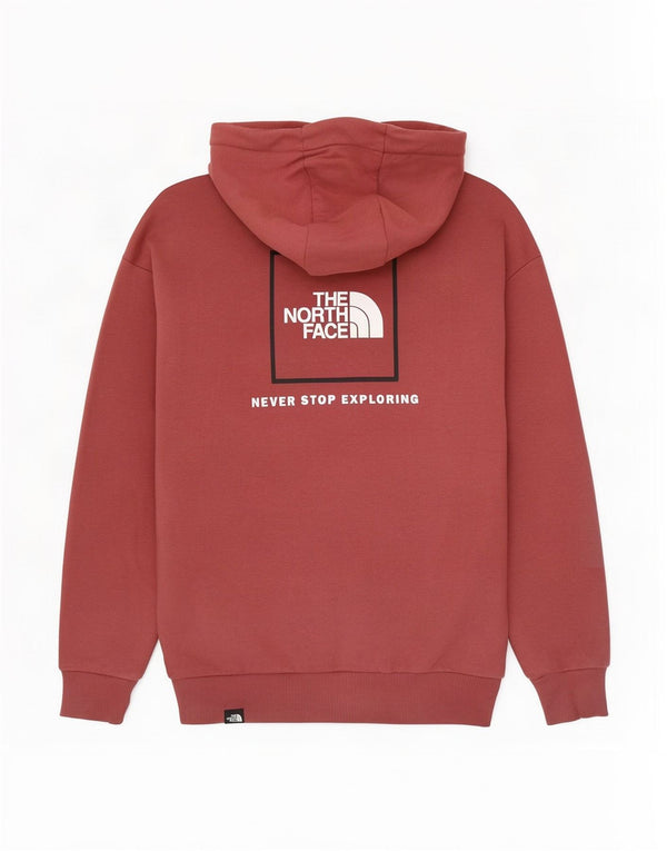 Женский джемпер с капюшоном с графическим рисунком The North Face UK 14, хлопковый средний темно-бордовый цвет