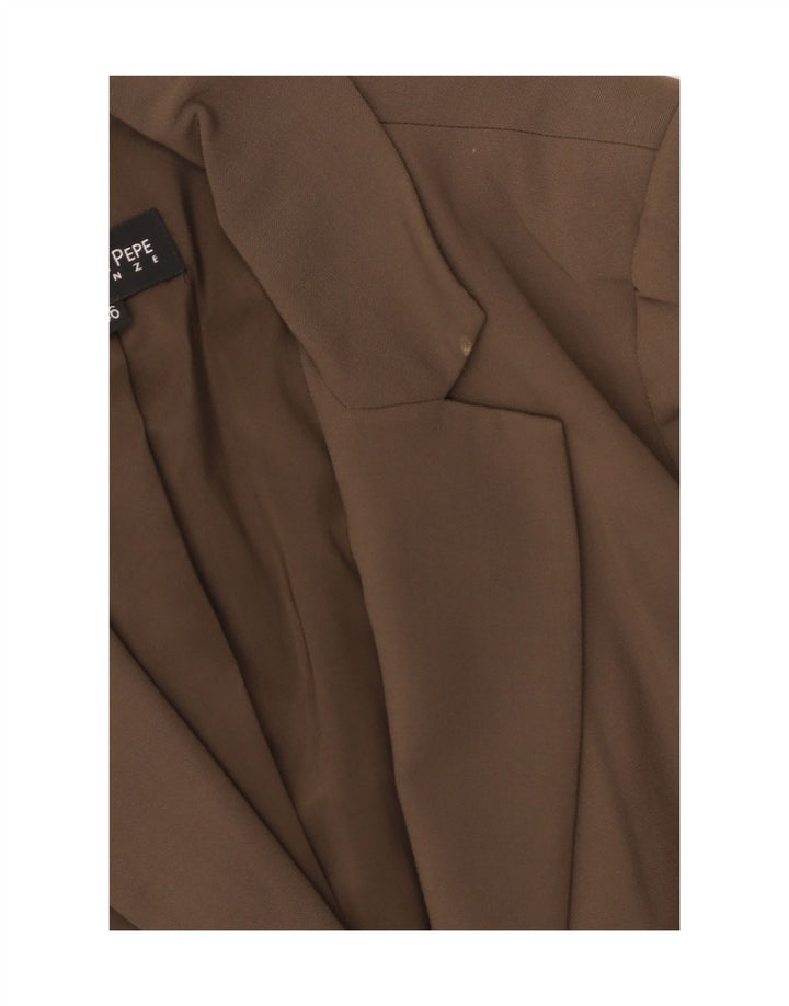 PATRIZIA PEPE Женский пиджак на 2 пуговицах IT 46 Большой коричневый из натуральной шерсти