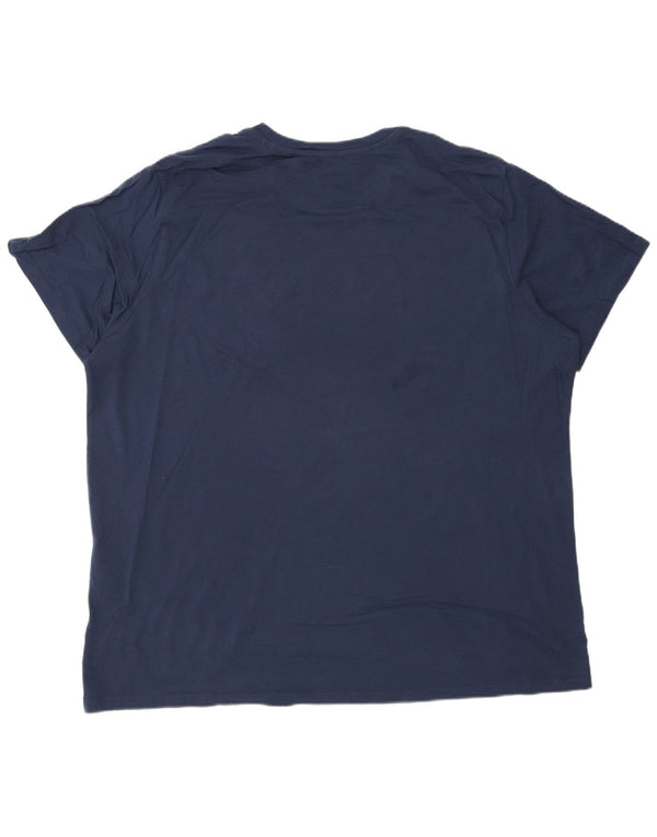 Мужская футболка с рисунком Levi's, топ 2XL, темно-синий, хлопок
