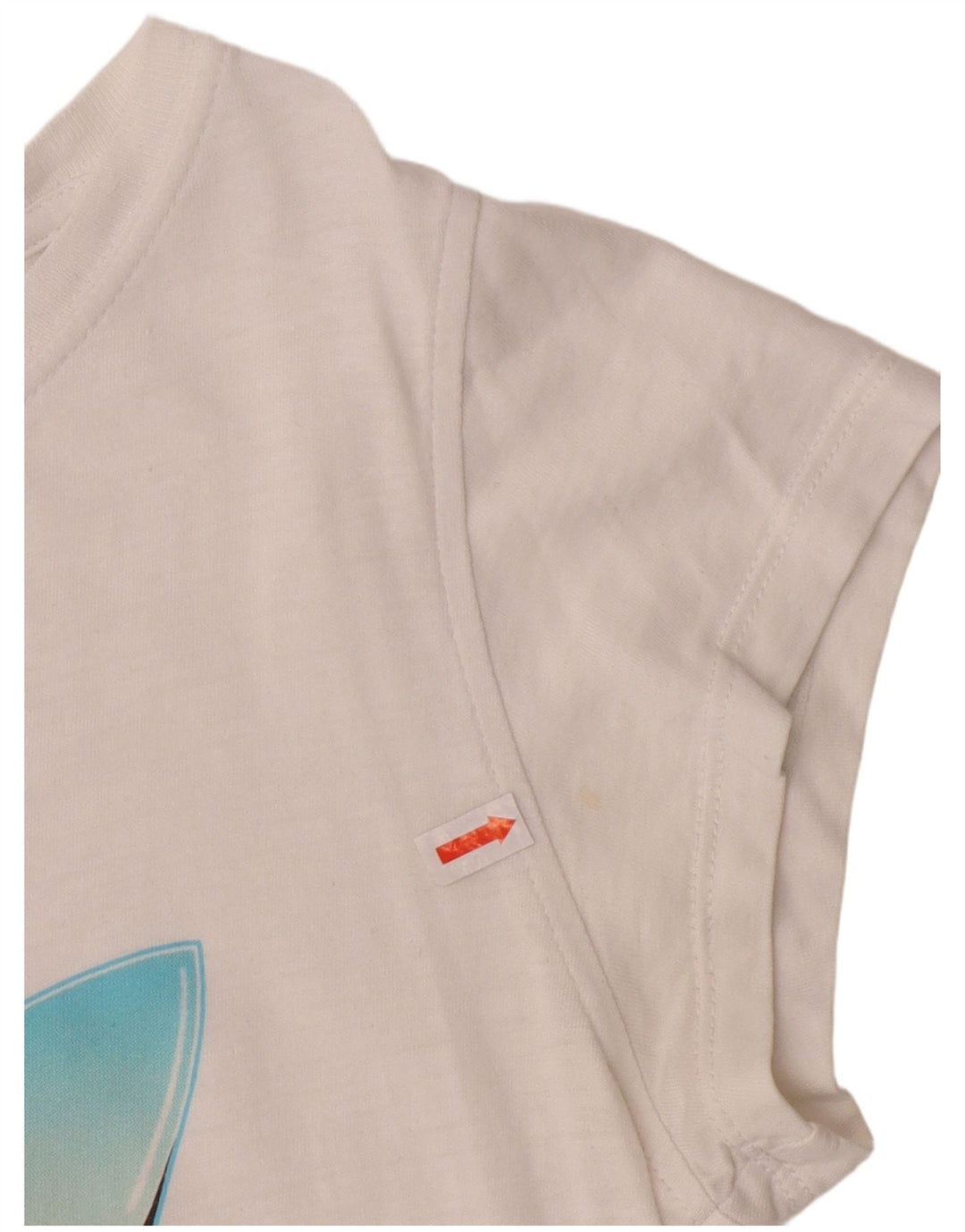 ADIDAS Womens Graphic T-Shirt Top EU 40 Medium White Cotton