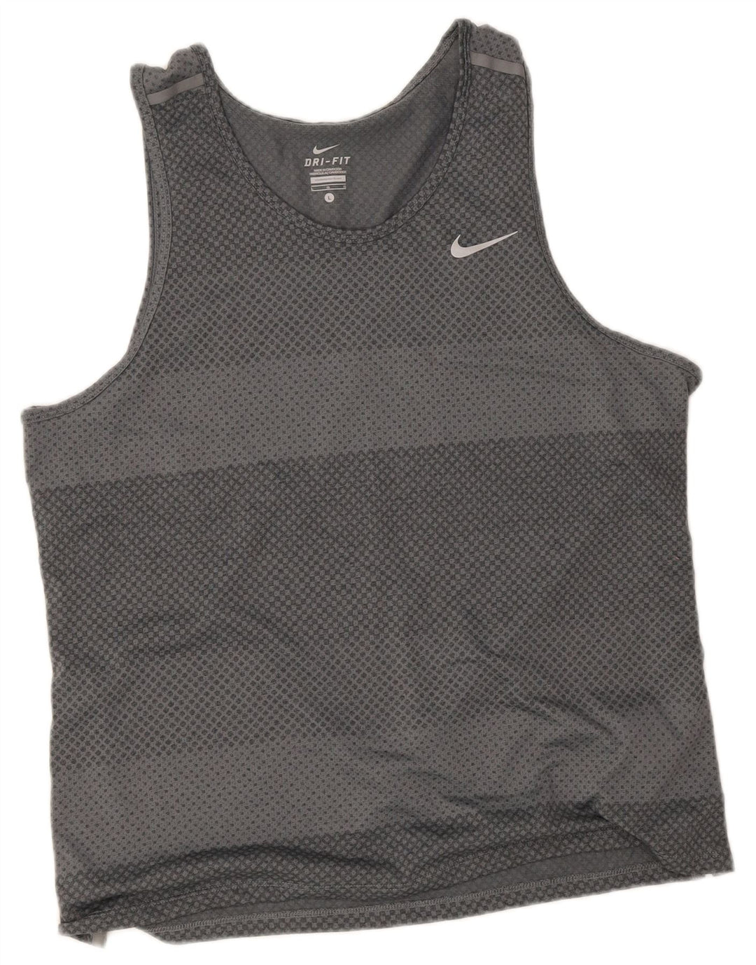Мужской жилет Nike Dri Fit из полиэстера с большой серой полоской