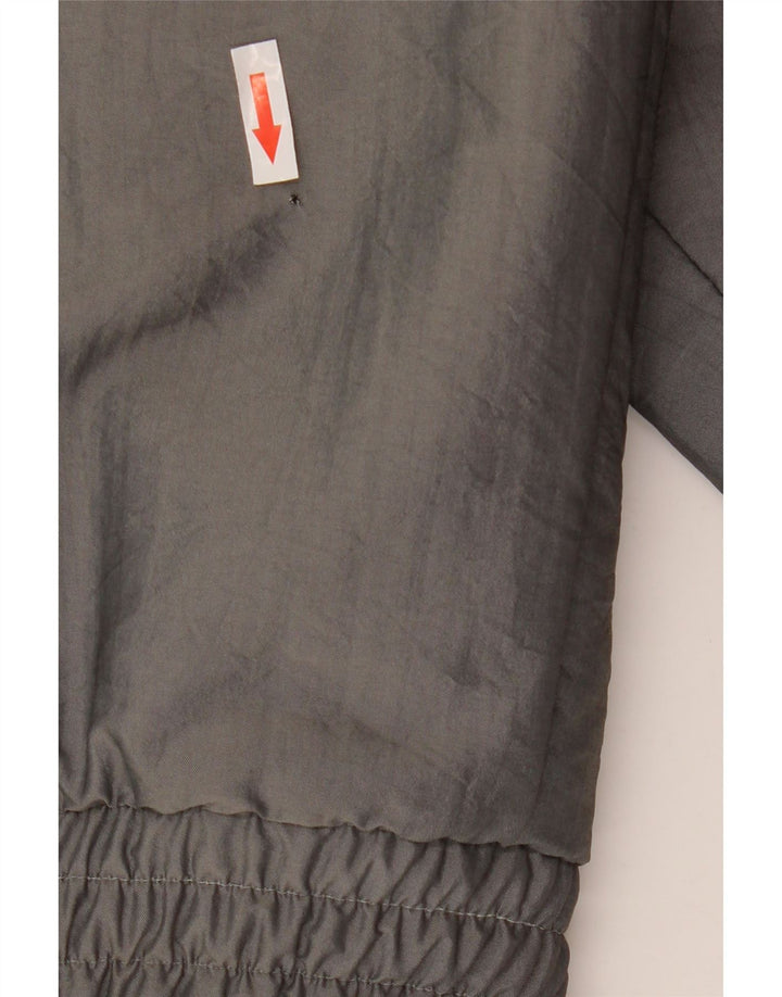 Винтажная мужская куртка-бомбер из шерпа UK 40, большая серая