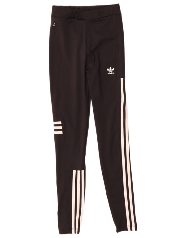 Женские леггинсы Adidas UK 4/6 XS, черный полиэстер