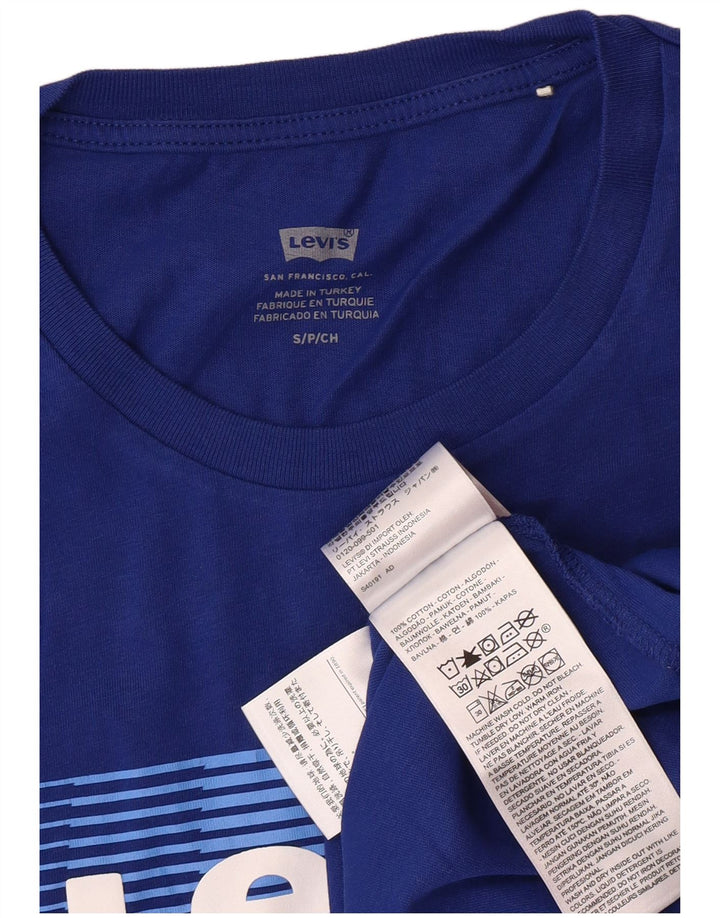 Мужская футболка с рисунком LEVI'S, маленький синий хлопок