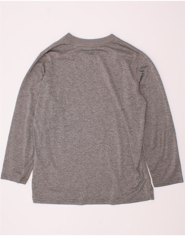 Топ с рисунком Nike Dri Fit для мальчиков, длинный рукав, 8–9 лет, маленький серый полиэстер