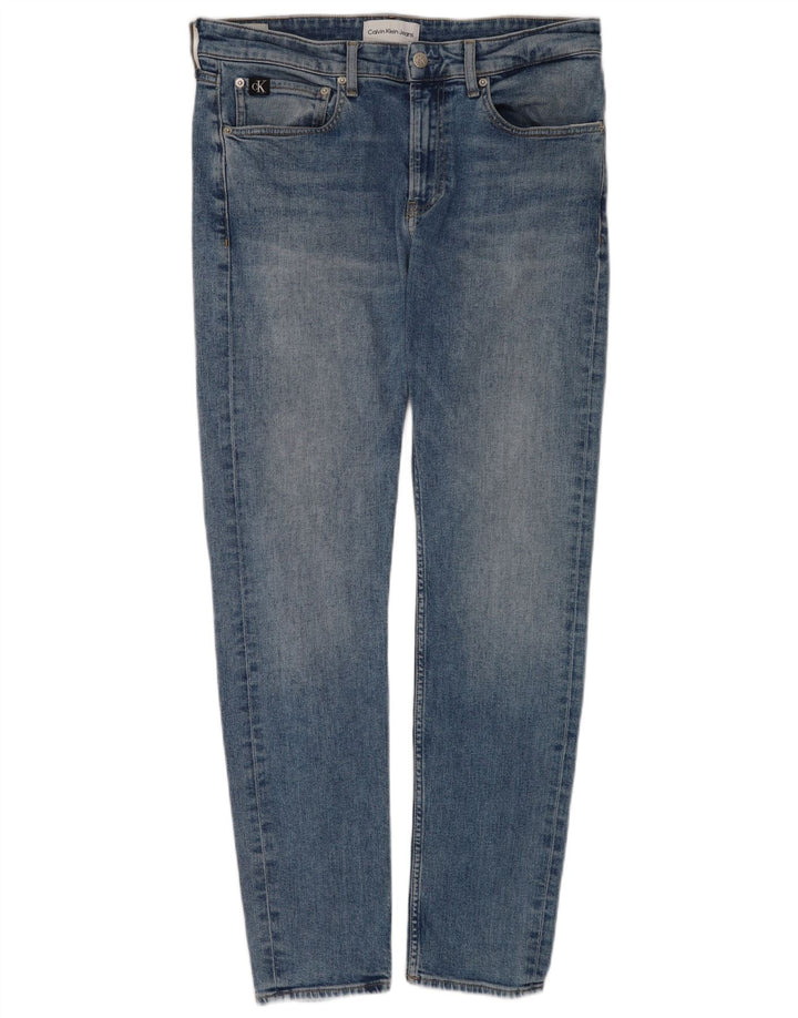 Мужские узкие джинсы Calvin Klein W31 L32, синий хлопок