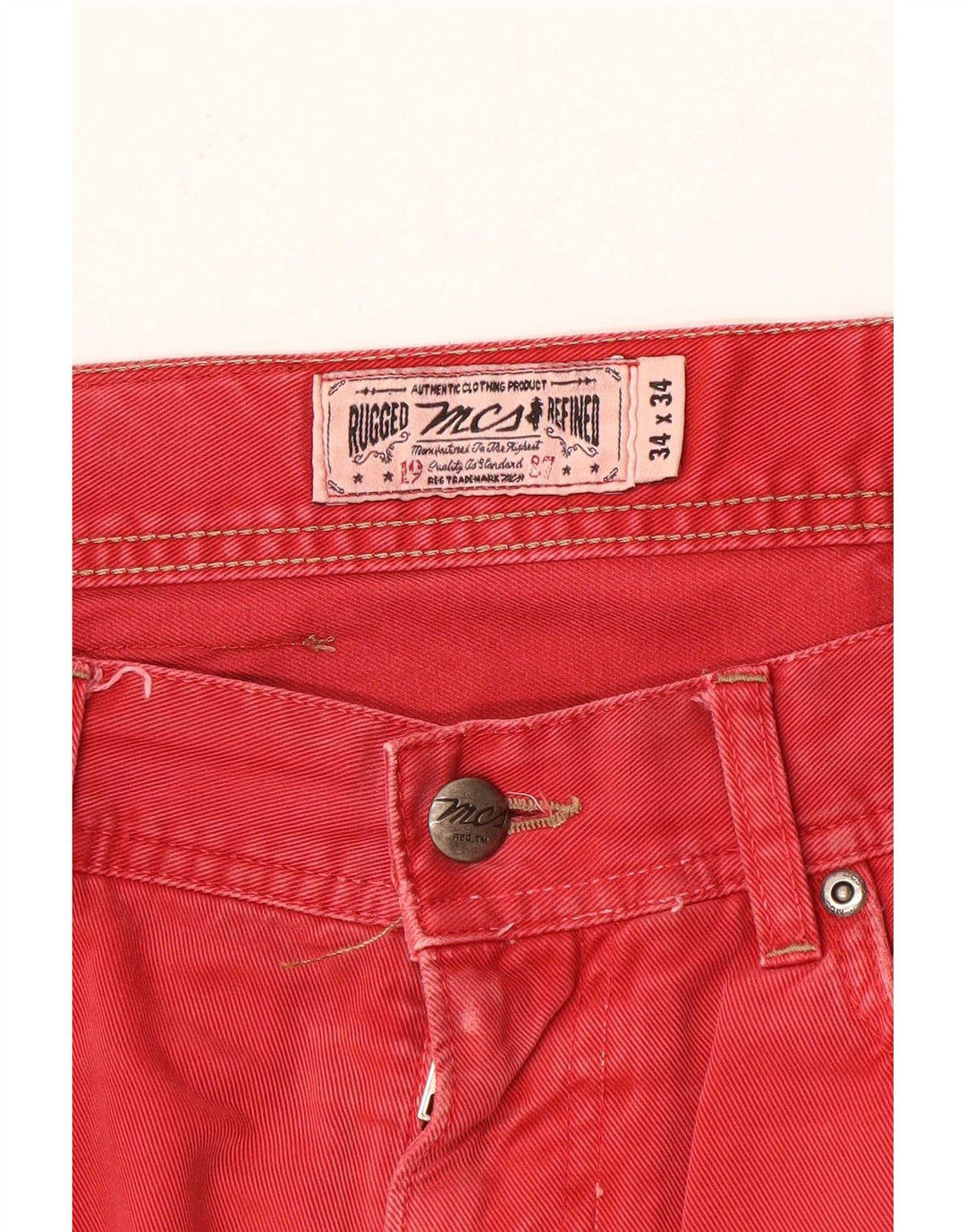 Мужские прямые джинсы Marlboro Classics Regular Fit W34 L31 красные