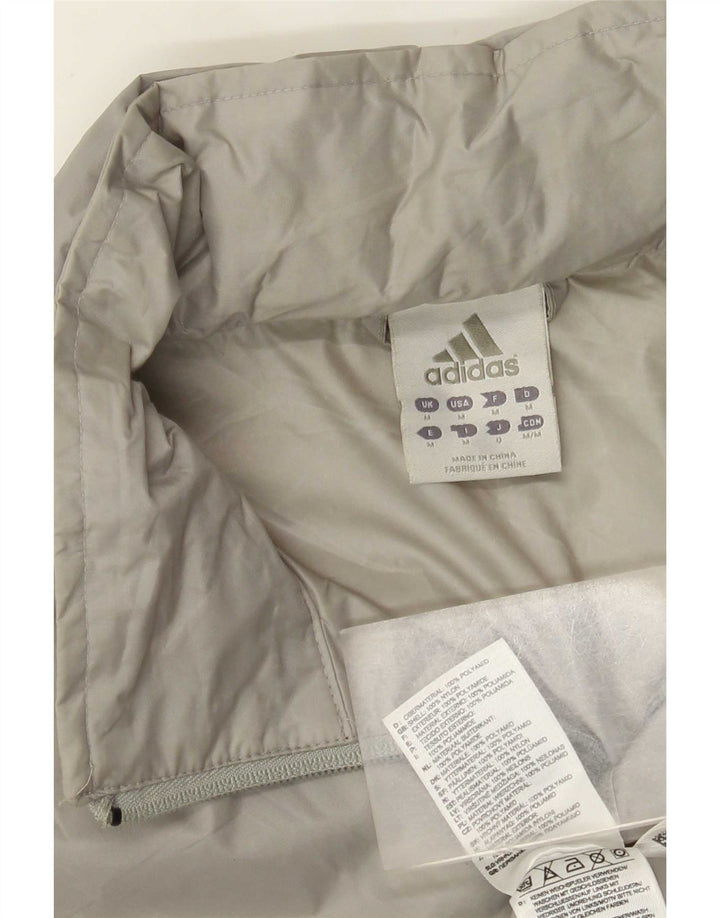 Мужская куртка-дождевик Adidas UK 38, средний серый нейлон
