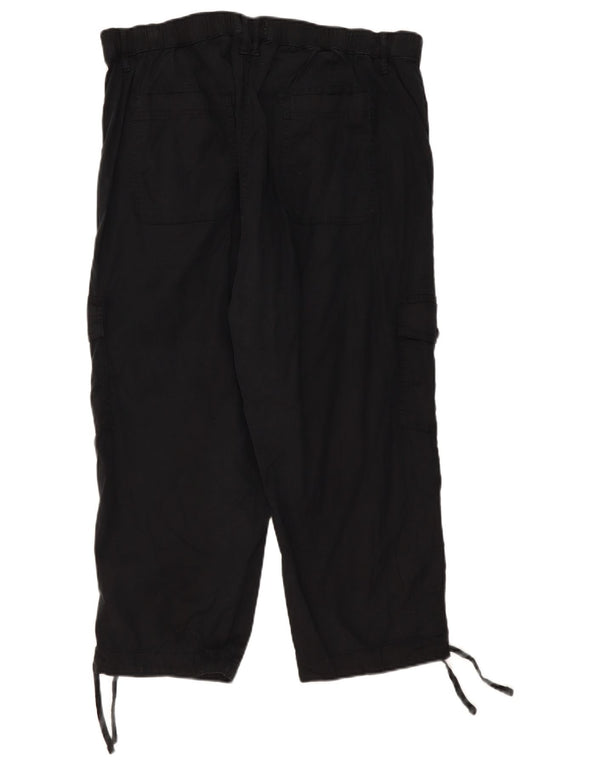 Женские капри-карго Marks & Spencer UK 20 2XL W40 L23 черные из лиоцелла