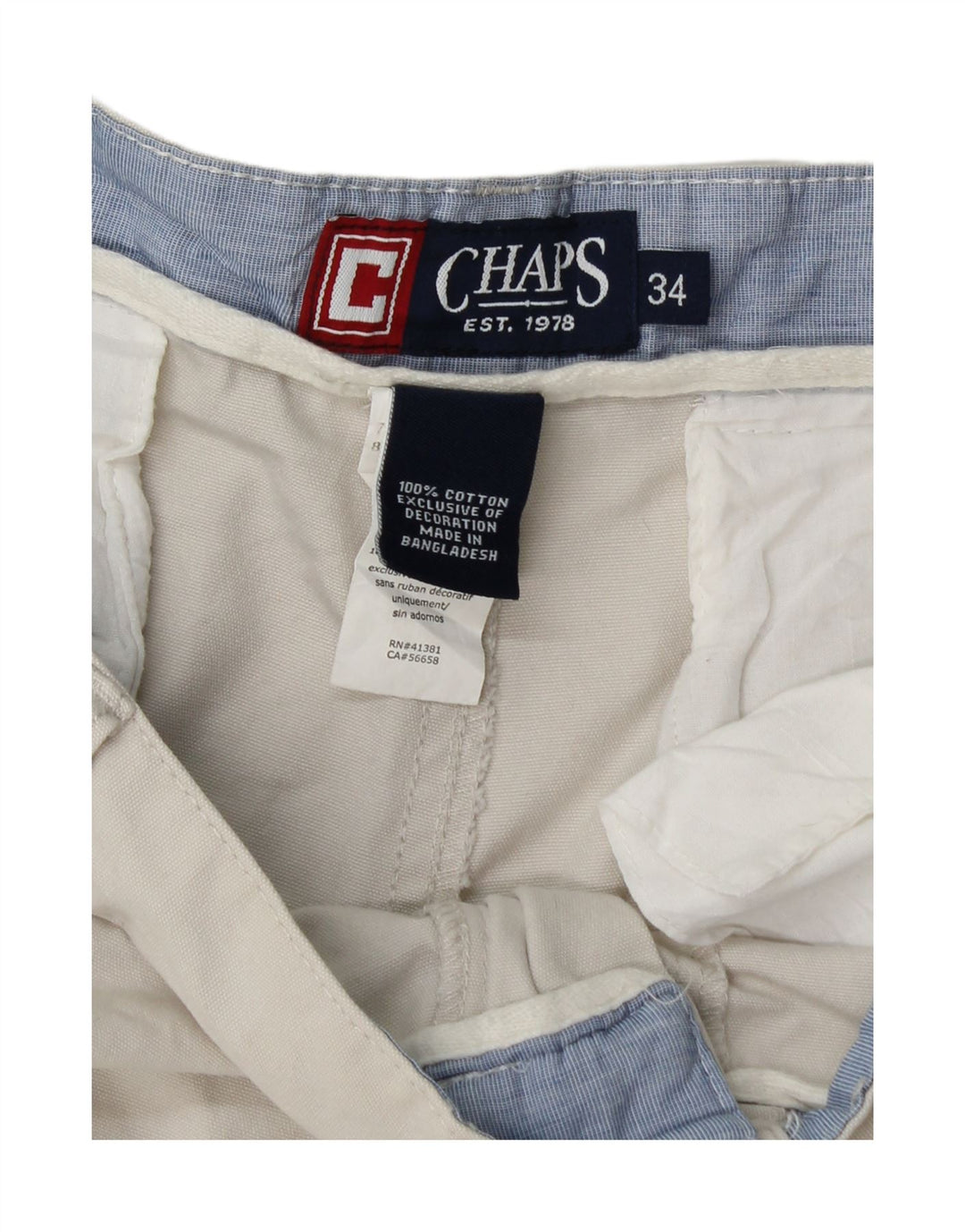 Мужские шорты-карго Chaps W34, большие, бежевые, хлопок