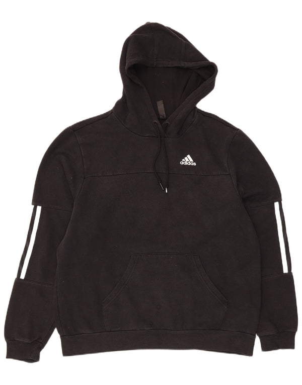 Женский джемпер с капюшоном Adidas Oversized UK 4/6 XS, черный хлопок
