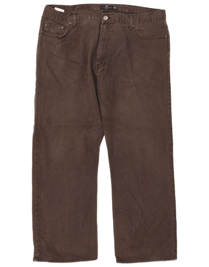 Мужские прямые джинсы Marks & Spencer Blue Harbour W42 L29, коричневые, хлопковые