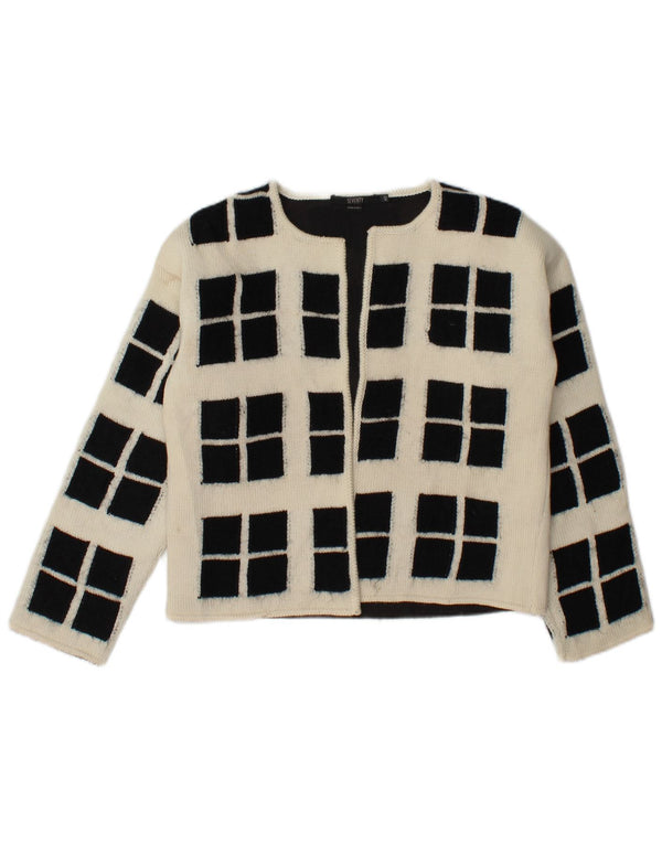 Укороченный открытый кардиган Seventy Womens IT 42, средний цвет с белым геометрическим узором
