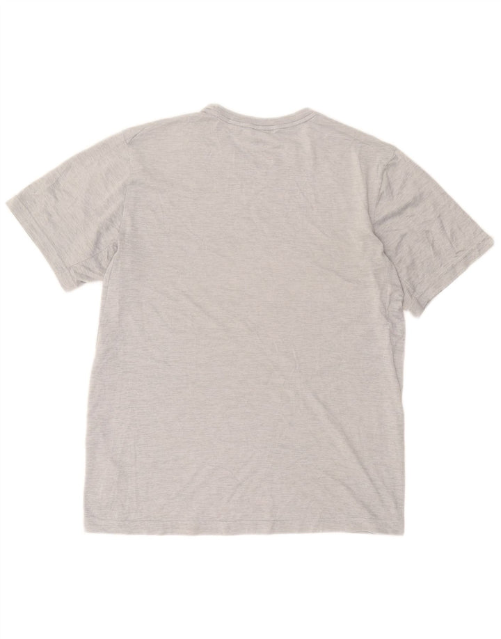 Мужская футболка Nike Dri Fit из полиэстера среднего серого цвета с крапинками