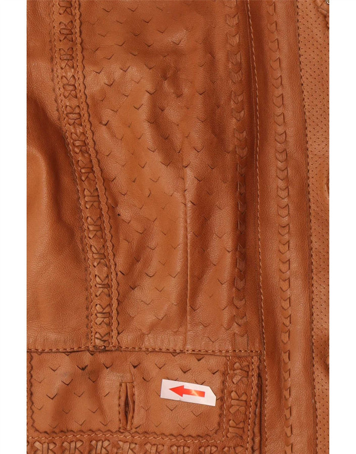 Винтажная женская кожаная куртка IT 44 Medium Brown Leather