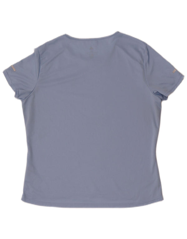 Adidas Womens Climalite T-Shirt Top UK 20/22 XL Blue Polyester