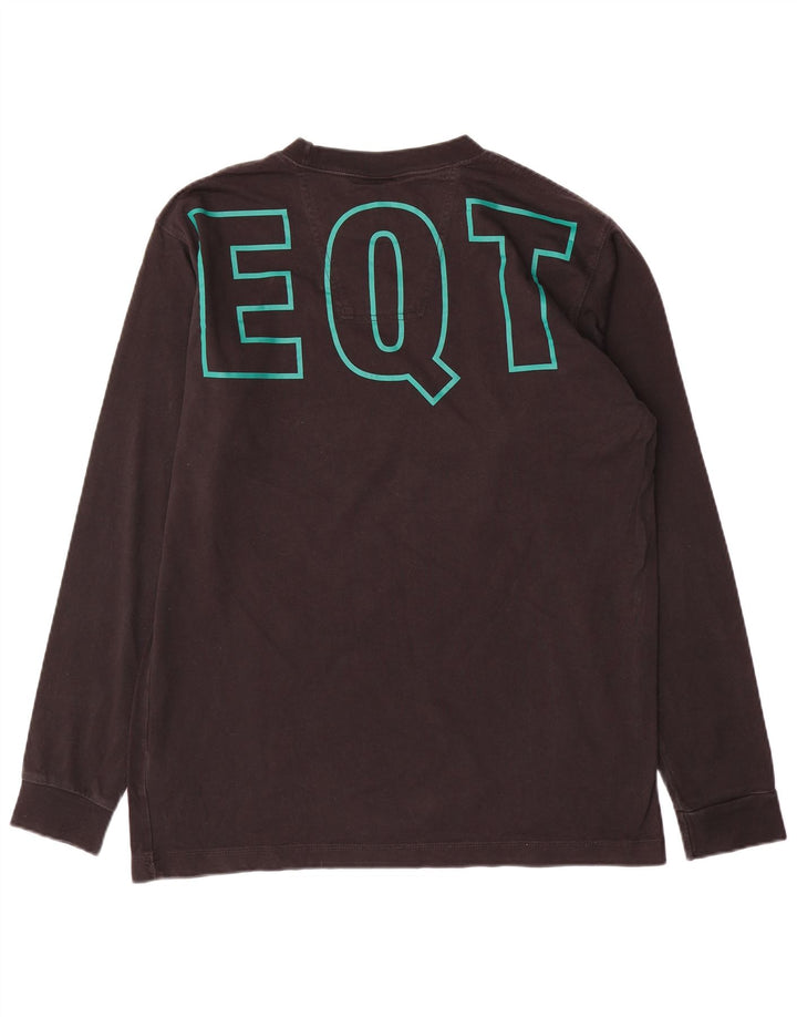 Мужской топ с длинным рукавом ADIDAS, большой черный хлопок с цветными блоками