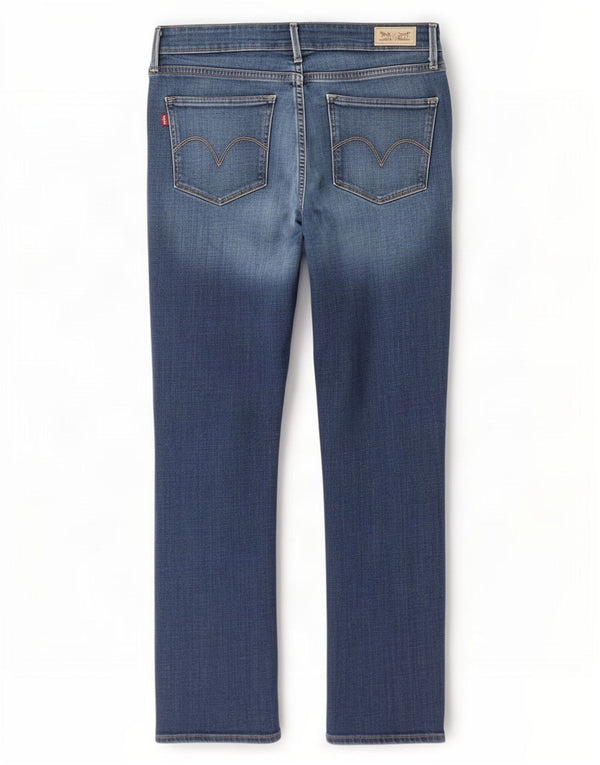 Женские джинсы скинни Levi's со средней посадкой США 12, большие W32 L30, синие, хлопок