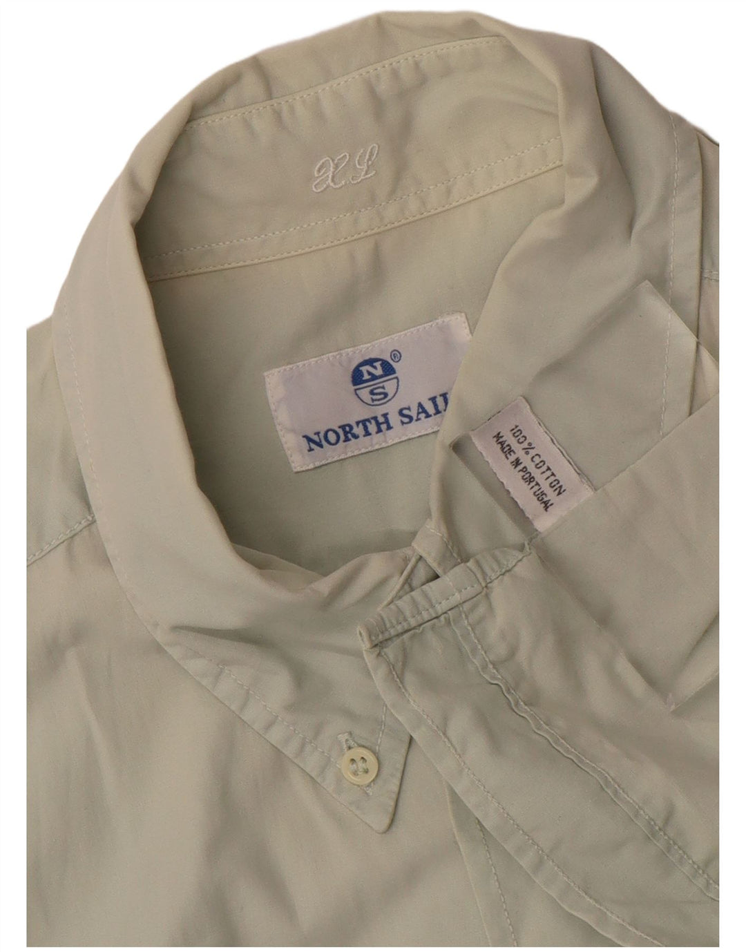 NORTH SAILS Мужская рубашка с коротким рукавом XL, серая, хлопок