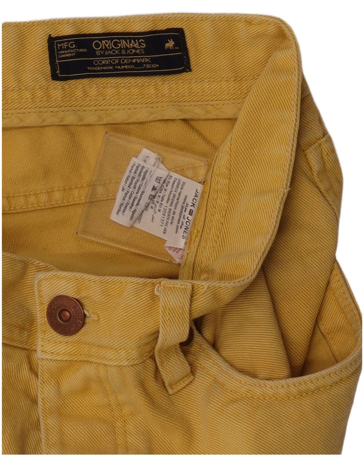 Мужские джинсовые шорты стандартного кроя Jack & Jones W32, желтый хлопок