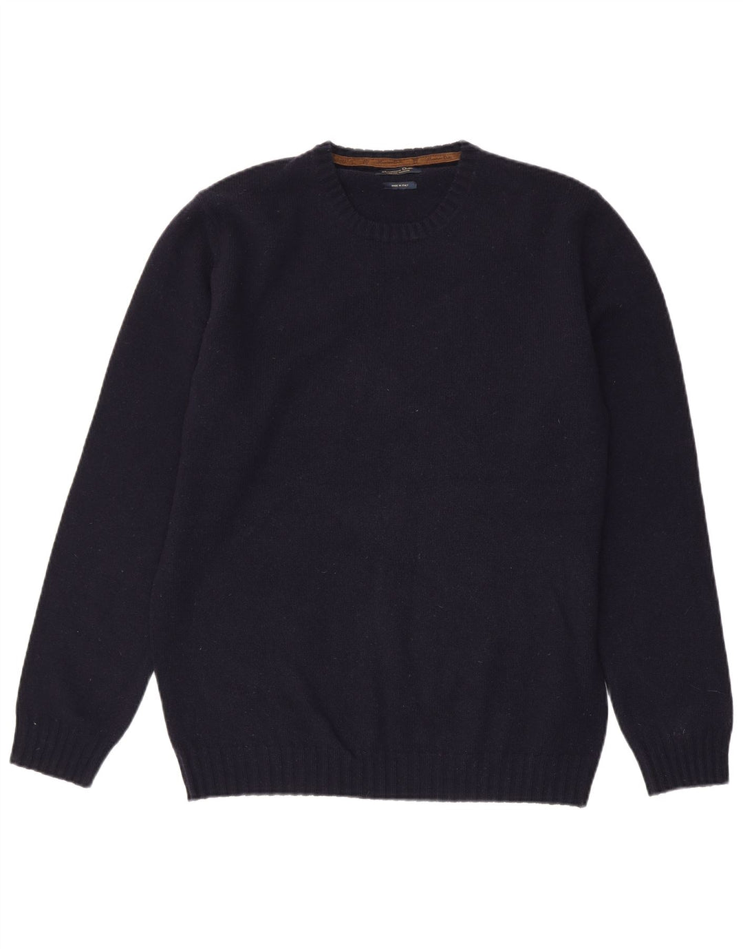 Мужской свитер с круглым вырезом Massimo Dutti XL темно-синий