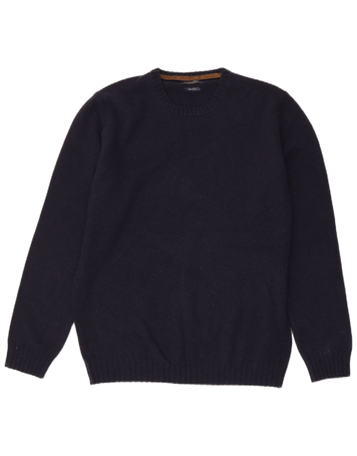 Мужской свитер с круглым вырезом Massimo Dutti XL темно-синий