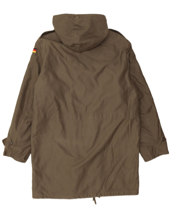 Винтажная мужская парка в стиле милитари с капюшоном, Великобритания 38, средний хаки