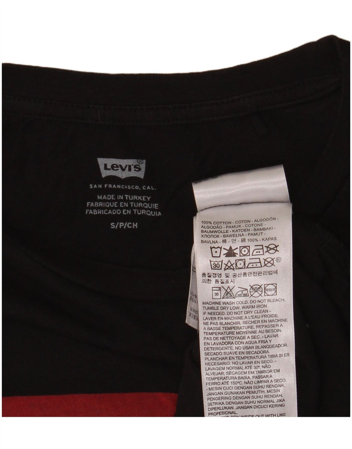 Женская футболка с рисунком LEVI'S Top UK 12, маленькая, черный хлопок