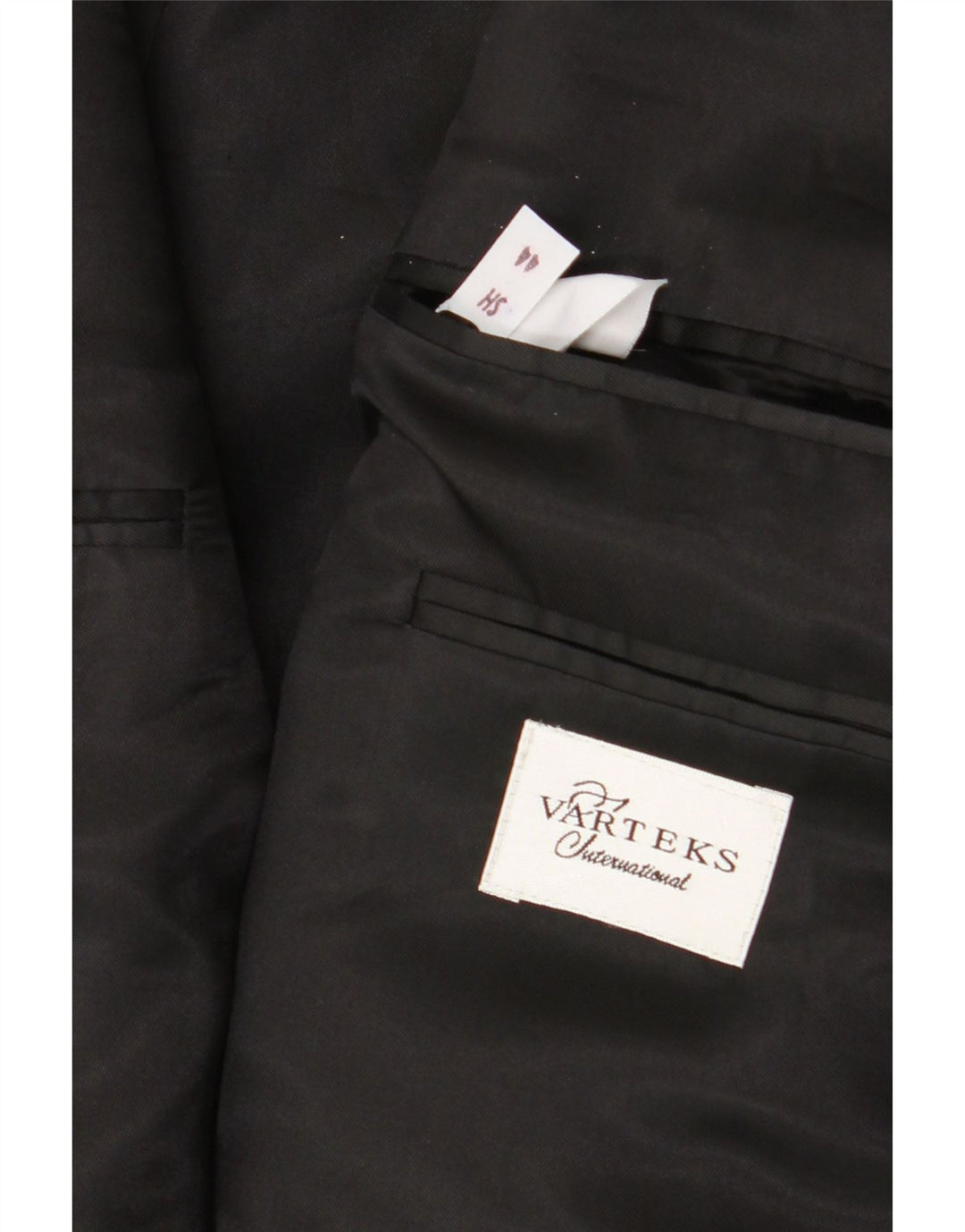 VARTEKS Mens 2 Button Blazer Jacket EU 44 XS Black Flecked New Wool Vintage Varteks and Second-Hand Varteks from Messina Hembry 