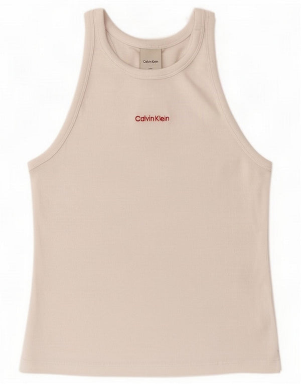 Женский жилет с рисунком Calvin Klein UK 12 Средний белый хлопок