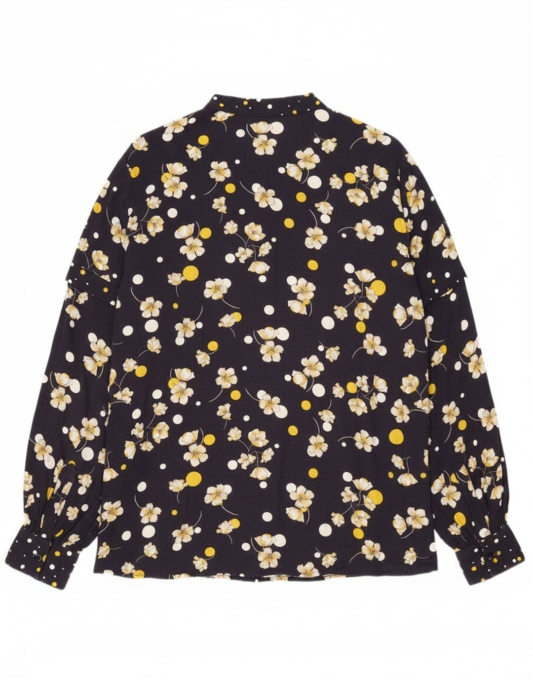 Женская рубашка-пуловер Penny Black UK 16, большая темно-синяя вискоза с цветочным принтом