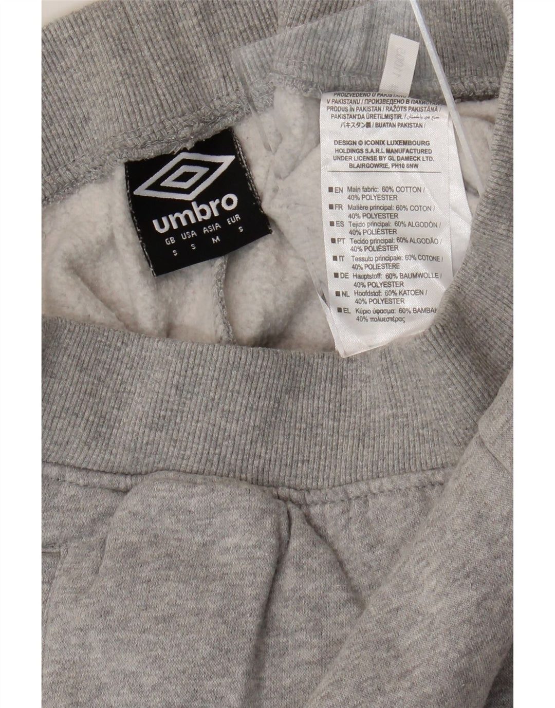 UMBRO Мужские укороченные спортивные брюки с графическим рисунком, маленькие серые хлопковые брюки