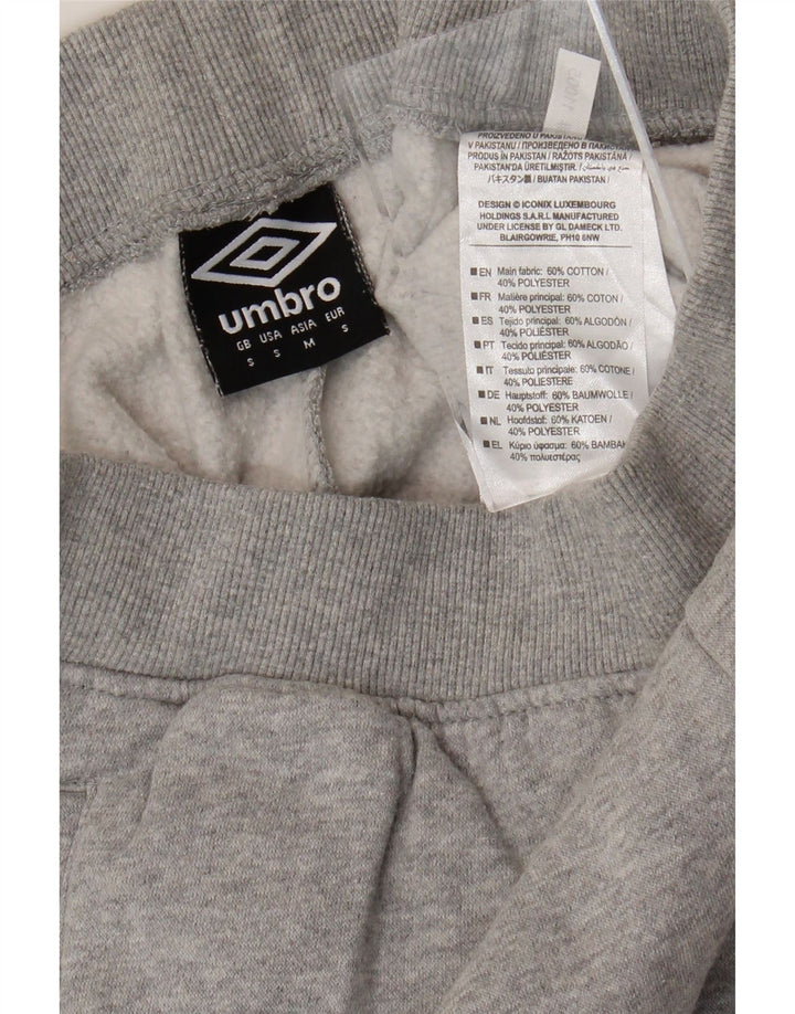 UMBRO Мужские укороченные спортивные брюки с графическим рисунком, маленькие серые хлопковые брюки