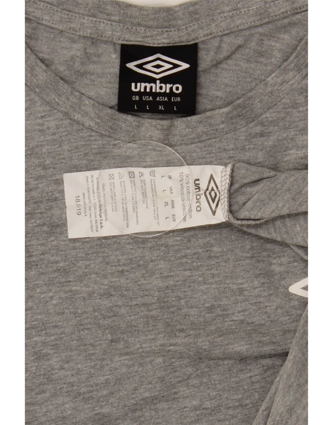 Мужская футболка Umbro, большой серый хлопок