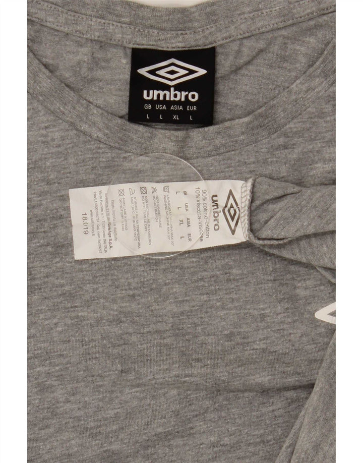 Мужская футболка Umbro, большой серый хлопок