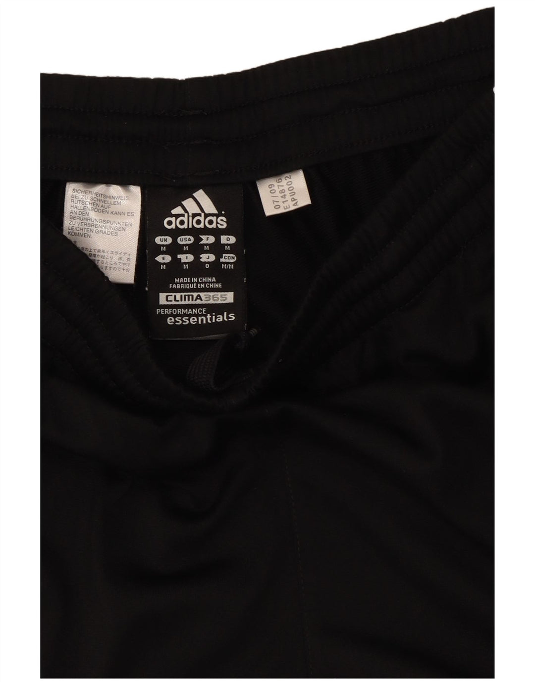 Мужские укороченные спортивные брюки Adidas Clima 365, средний черный полиэстер