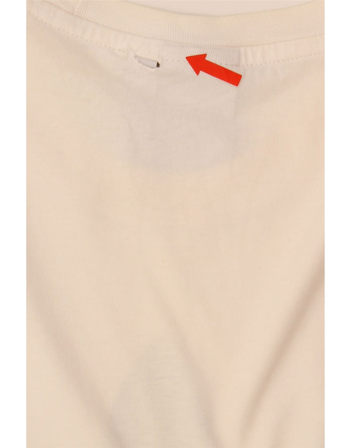 ADIDAS Mens Graphic T-Shirt Top Large White Cotton Vintage Adidas and Second-Hand Adidas from Messina Hembry 