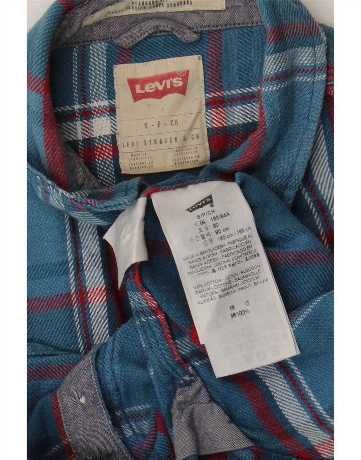 Мужская фланелевая рубашка стандартного кроя Levi's, маленькая синяя клетка