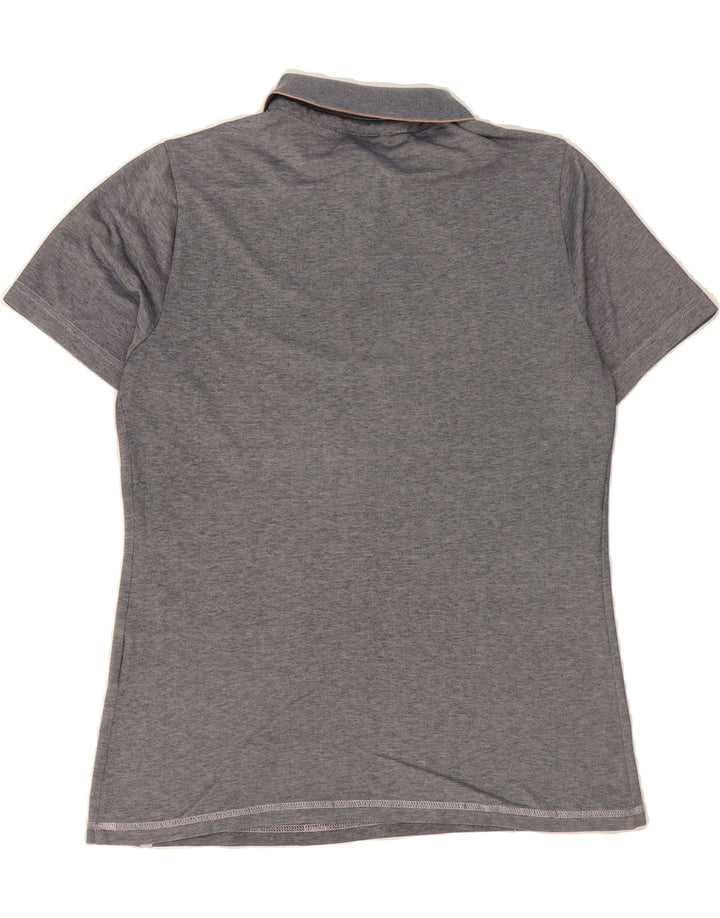 CHAMPION Womens Easy Fit Polo Shirt UK 14 Medium Grey Vintage Champion and Second-Hand Champion from Messina Hembry 