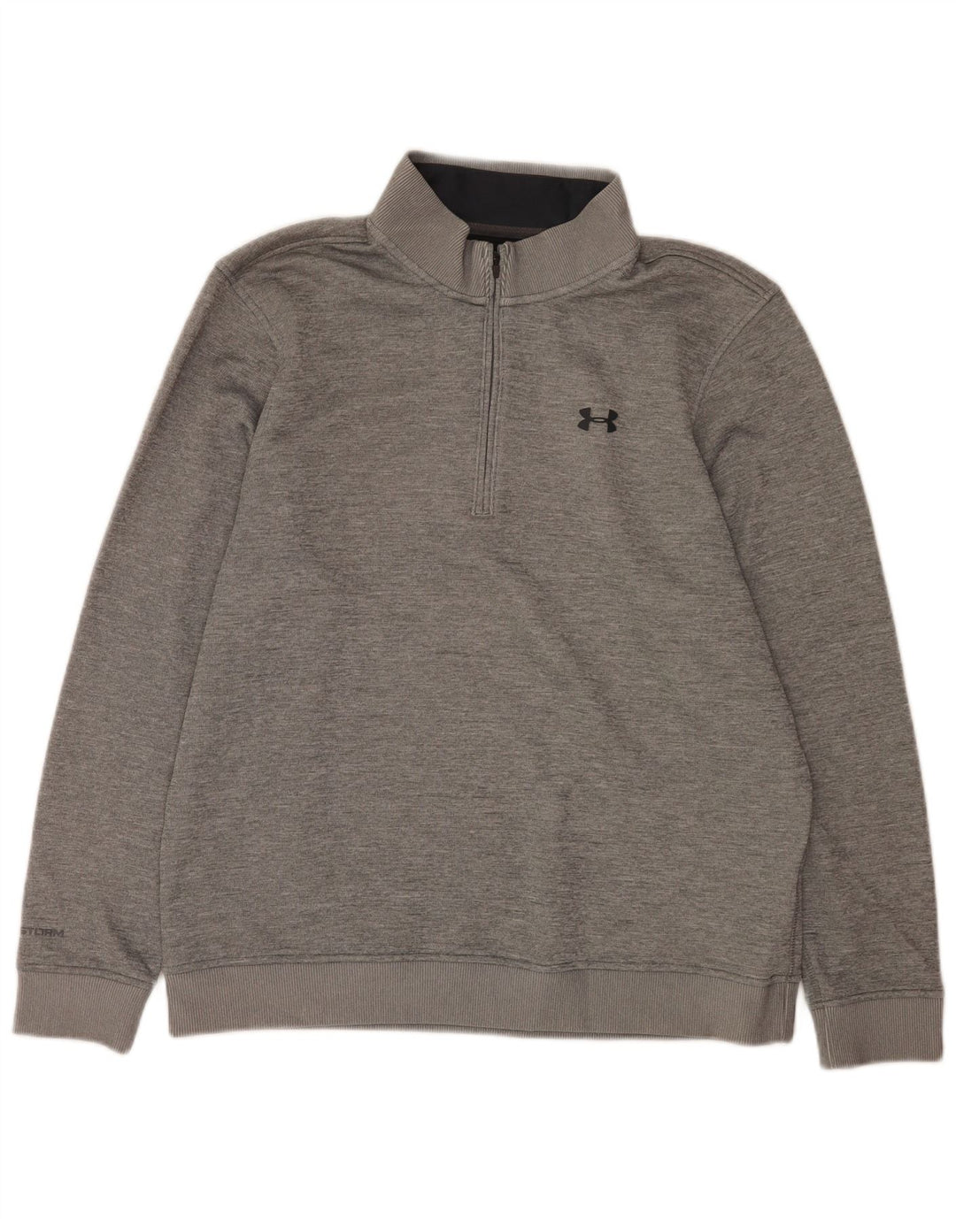 Мужской свитер с воротником на молнии Under Armour Cold Gear, большой серый в крапинку
