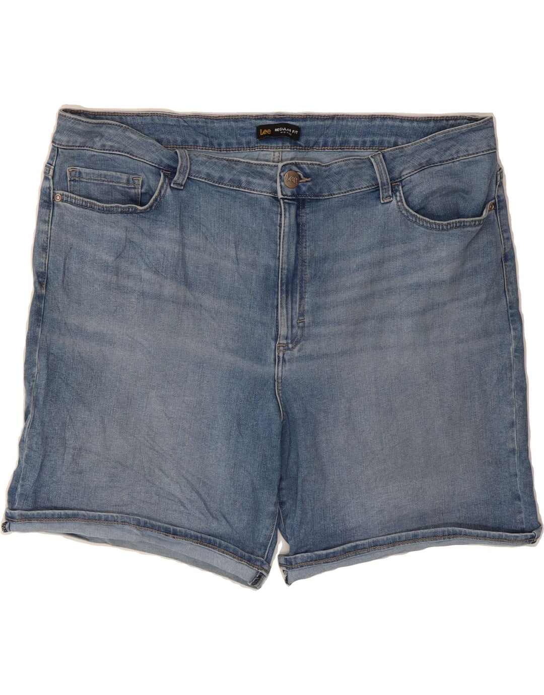 LEE Womens Regular Fit Mid Rise Denim Shorts W40 2XL Blue Vintage Lee and Second-Hand Lee from Messina Hembry 