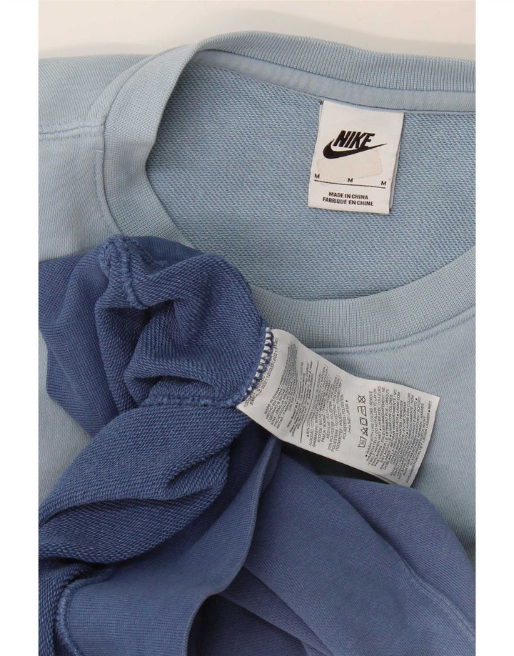 Мужской свитер Nike, хлопковый джемпер среднего синего цвета тай-дай