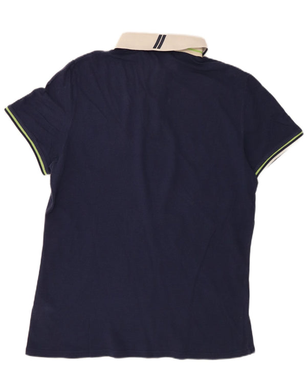 Мужская рубашка-поло для регби Trussardi Jeans 2XL темно-синяя, хлопок