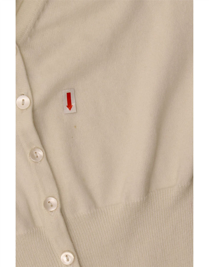 Женский кардиган с рукавом 3/4 MONSONON UK 12, средний белый хлопок