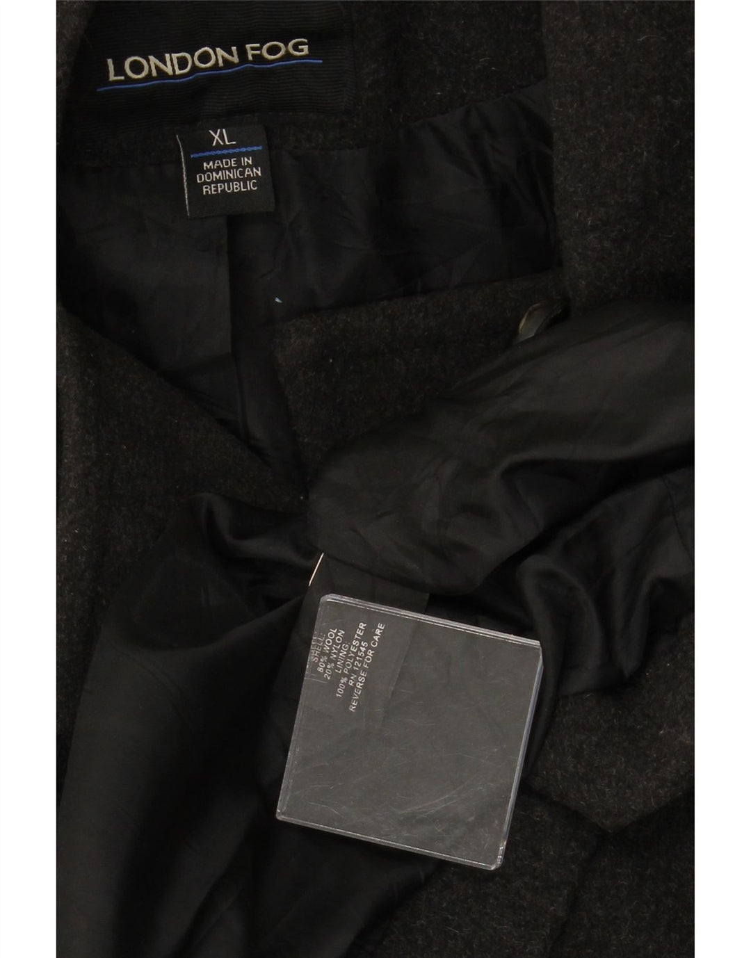 LONDON FOG Женское бушлат с капюшоном UK 18 XL Серый Шерстяной