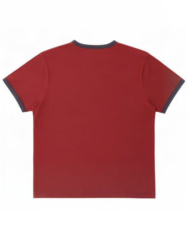 Мужская футболка классического кроя Jack Wills, топ XL, темно-бордовый хлопок