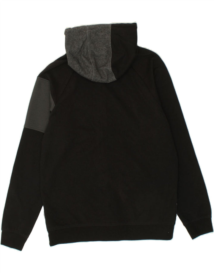 JACK & JONES Mens Zip Hoodie Sweater Large Black Colourblock Polyester Vintage Jack & Jones and Second-Hand Jack & Jones from Messina Hembry 